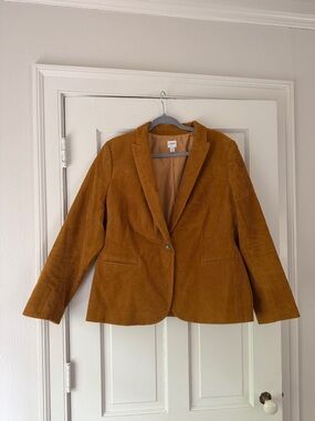 J. Crew Factory Corduroy Blazer in Warm Mustard